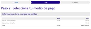Compra de millas LATAM Pass con descuento