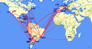 Conectividad LATAM hacia USA, Europa, Africa