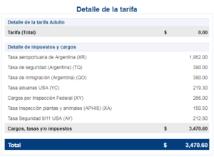 Impuestos canje de millas LATAM Pass