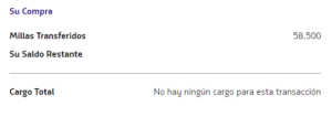 Transferencia de millas LATAM Pass