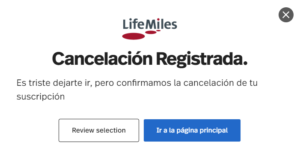 Cancelar Club LifeMiles