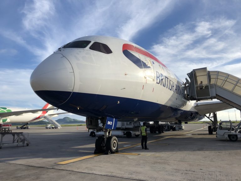 Volando de Londres a Seychelles en un Dreamliner de British Airways